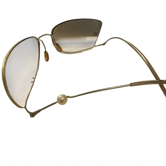 Chanel Silver Rimless Sunglasses CH. 4053H vantage 1990s - Picture 10 of 10